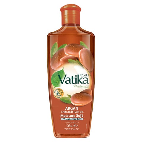 Dabur Vatika Naturals Argan Enriched Hair Oil Moisture Soft Brown 200ml