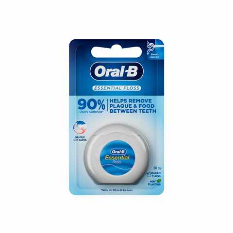 Oral-B Essential Waxed Mint Dental Floss 50 m