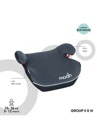 Moon Kido Baby Booster Lightweight Car Seat, Group 2/3 (15-36 Kg) - Dark Grey