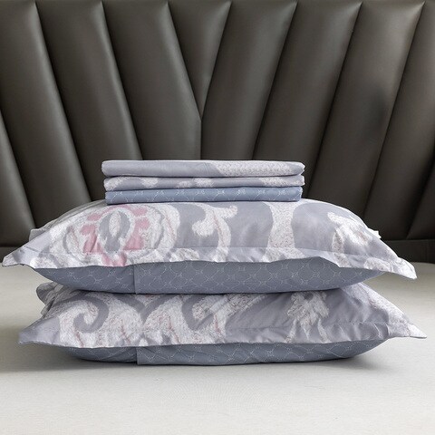 4-Piece Single Size Duvet Cover Set 1 Duvet Cover + 1 Fitted Sheet + 2 Pillow Cases Microfibre Waterloo