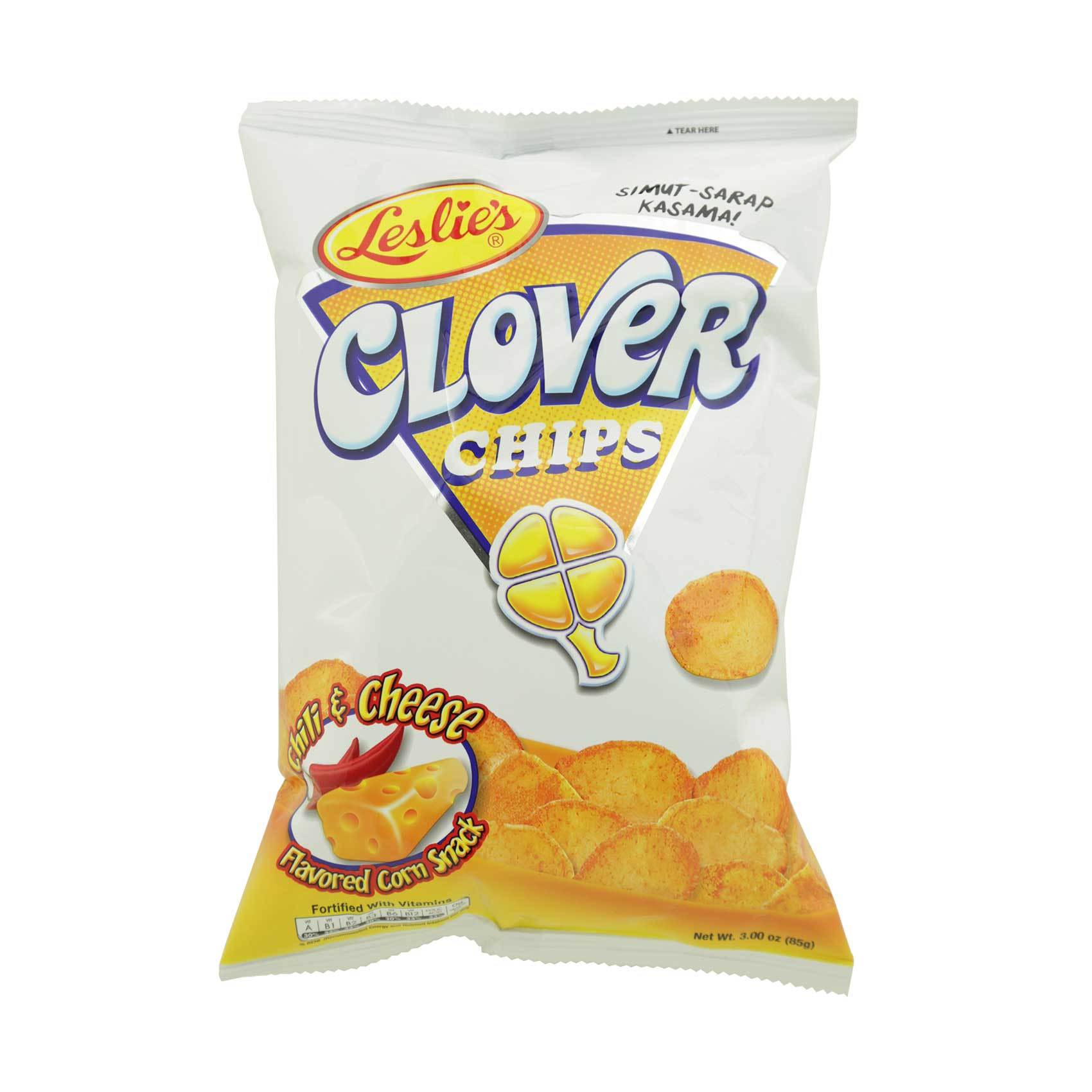 Buy Leslie's Clover Chips Chili & Cheese 85g
