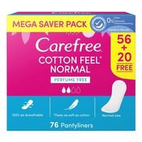 Carefree Unscent Cotton Pantyliners 76 Liners