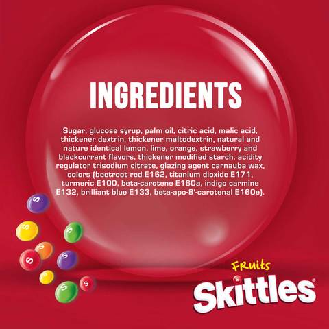 سكيتلز حلوى مغطاه بنكهة فواكه 38 غرام 14 حبة