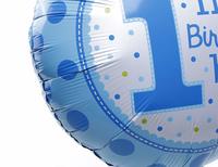 Futurekart First Birthday Boy Polka Foil Balloon / Birthday Party / Baby Shower Decoration 18 inch Blue (Pack of 2)