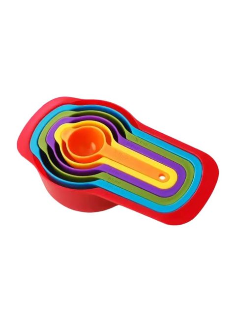Smile 6-Piece Stackable Measuring Cups And Spoons Set Multicolour