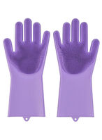 اشتري Generic Magic Dish Washing Gloves Purple 13 x 5inch في الامارات