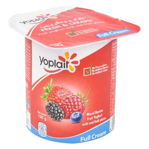 Yoplait Full Cream Mixed Berries Fruit Yoghurt 120g