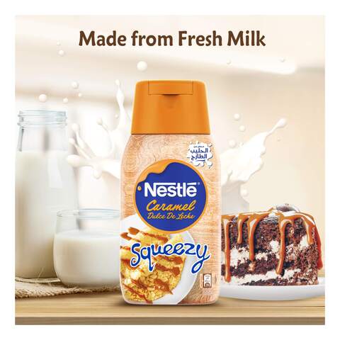 Nestle Squeezy Caramel Flavoured Condensed Milk Topping 450g
