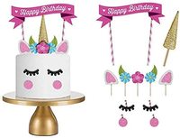 Buy Doreen 1 Set Unicorn Birthday Cake Topper Flower Eyelashes Happy Birthday Party Cake Decor Set Handmade Baby Children Party Decoration Online Shop Stationery School Supplies On Carrefour Uae