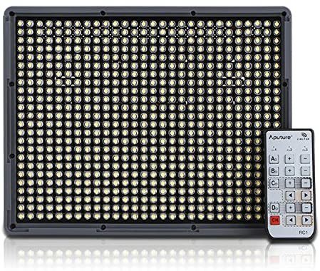 Aputure Hr672W Led Video Light Cri95+ 672 Led Light Panel Brightness Adjustment With Wireless Remote Control - Black