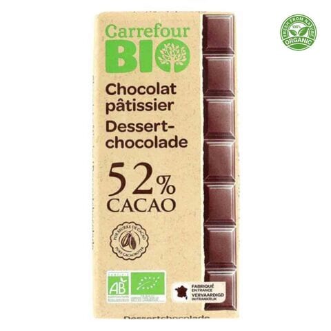Carrefour Bio 52% Cocoa Dessert Chocolate 200g