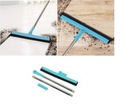 Aiwanto Extendable Long Handle Scrubber Brush &amp; Sweeper Wiper Bathroom Tile Floor Cleaning Brush Wiper Cleaning Accessories