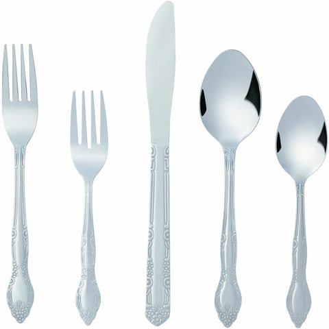 Bon Flora 20-Piece Stainless Steel Flatware Silverware Cutlery Set