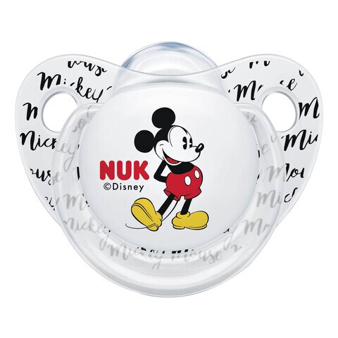 NUK Mickey Mouse Silicone Soothers 0-6m Multicolour Pack of 2
