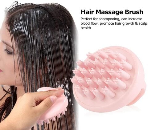 Buy Generic Hair Massage Brush Shampoo Scalp Massage Brush Head Massager Silicone  Comb Scalp Shower Hair Brush Online - Shop Home & Garden on Carrefour UAE