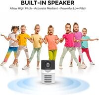 Borrego  T400 Mini HD Projector [Screen Size Up to 100&rsquo;&rsquo;] Full HD 1080P Portable Home Theater Movie / Outdoor Video Projector Compatible with HDMI, AV and USB, Laptop, Smartphone -White