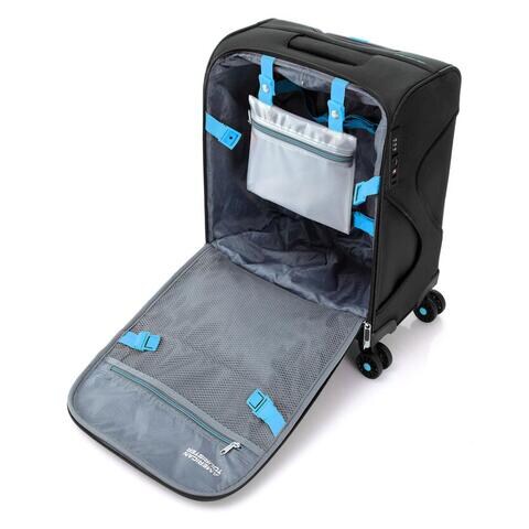 American Tourister Maxwell 4 Wheel Spinner Trolley Bag 50cm Black