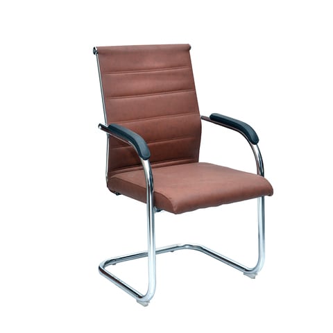 Karnak Modern Design Pu Leather Visitor Chair With Steel Metal Frame Waiting Room Chair For Home Office &amp; Hospital