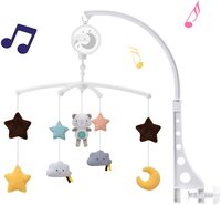 Nuoey Baby Musical Crib Mobile With Hanging Rotating Toys, Infant Bed Decoration For Newborn Boys And Girls