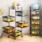 Blooming Time 5 Tier Kitchen Storage Rack Rotating Square Kitchen Rack Basket Household Items Fruits And Vegetables Storage Rack