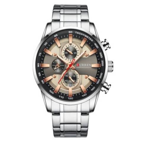 Men Stainless Steel Waterproof Curren Watch 8351 Silver