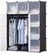 Generic Rizwan01 Plastic 12 Storage Cube Organizer Wardrobe Modular Cabinet With Doors For Clothes, Shoes, Toys (Black And White)