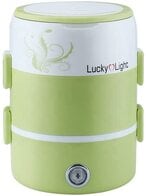 اشتري Electric stainless steel lunch box new heating double layer lunch box(1.8L)Assorted colors في الامارات