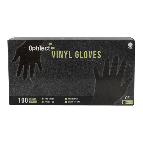 OptiTect Vinyl Powder Free Gloves XL Black 100 PCS price in UAE ...