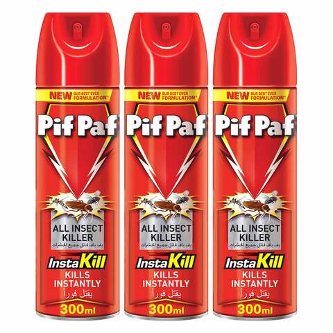 Pif Paf All Insect Killer | Kills Cockroaches, Ants, Flies &amp; Mosquitoes | Insect Killer Spray with Best Ever Formulation, 300 ml | Pack of 3