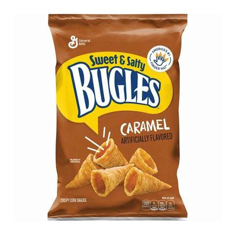 Buy Bugles Sweet And Salty Caramel Crispy Corn Snacks 100g in Saudi Arabia