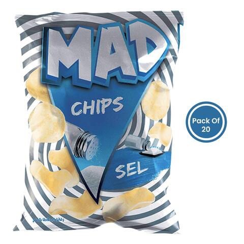 Mad Chips Potato Chips Salt 15g x 20 Pieces