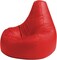 Luxe Decora Faux Leather Tear Drop Recliner Bean Bag Cover Only No Filling (XL, Red)