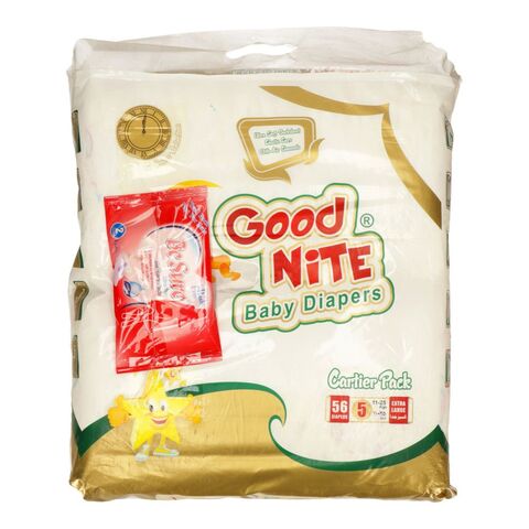 Good Nite Baby Diaper 5 Extra Large 11-25 56 pcs