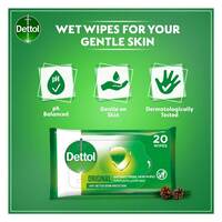 Dettol skin wipes original antibacterial 20 count