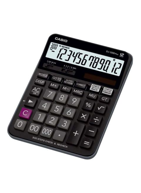 Casio - Calculator Dj120D Plus Black