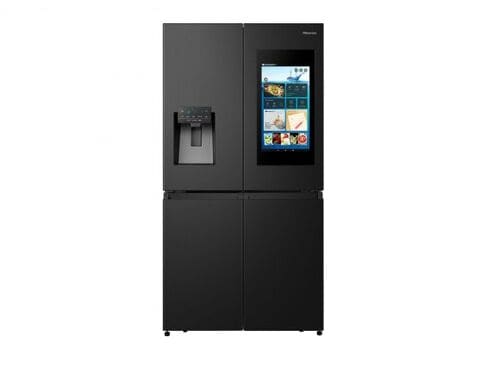 Hisense Smart Screen Refrigerator Side By Side ,538 L,12.3 Cu.Ft, Freezer 6.7 Cu.Ft, Inverter, Ice Maker, Black - RQ9P522SAFC - (installation not included)