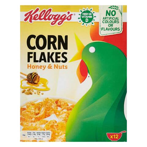 Buy Kellogg S Honey And Nuts Corn Flakes 375g Online Shop Food Cupboard On Carrefour Uae