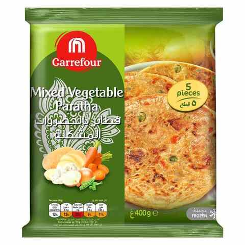 Buy Carrefour Mix Vegetable Paratha 80g x 5 Pieces in Saudi Arabia