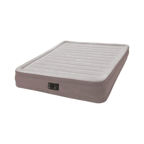 Intex Dura-Beam Comfort Plus Inflatable Mattress With Built-In Electric Pump White 137x191x33cm