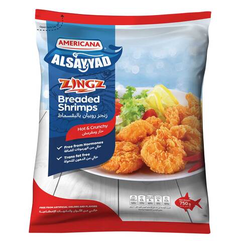 Americana Alsayyad Zingz Hot And Crunchy Breaded Shrimp 750g