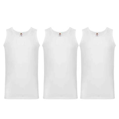 Fruit Of The Loom Men&#39;s Undershirt Vest Size Meduim 3 Pieces White