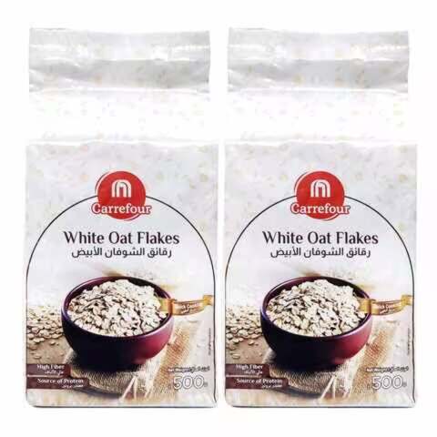 Carrefour White Oat Flakes 500g Pack of 2