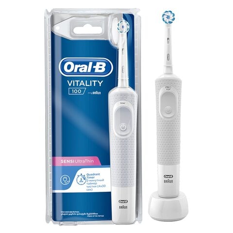 Oral B Vitality-100 Sensi Ultrathin Rechargeable Toothbrush (Clamshell)