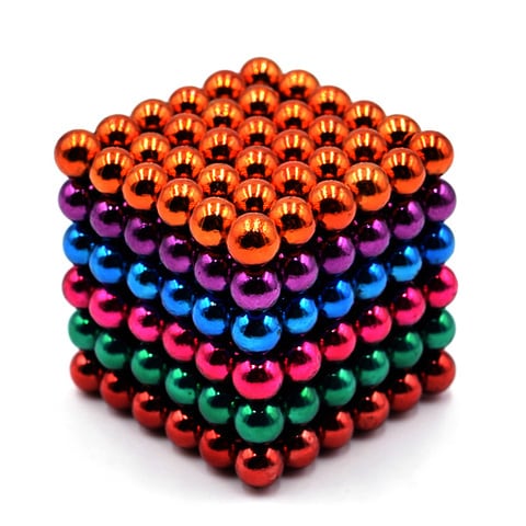 Generic - 5mm 216 Pcs 6 Colors Magnetic Balls Magnets Office Toy Magnetic Sculpture Backyballs Gift For Intellectual Development Stress Relief