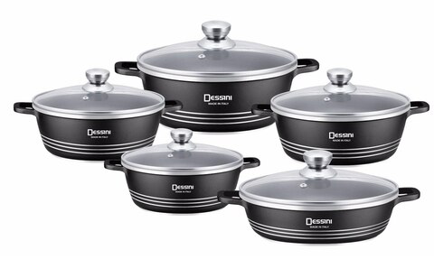 NON STICK COOKWARE SET WITH GLASS LID