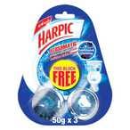 Buy Harpic Flushmatic Toilet Rim Block Blue 50g Pack of 3 in UAE