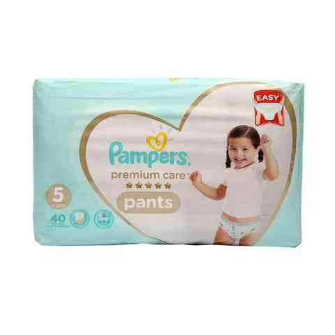 Pampers Premium Care Diaper Pants Junior Size 5 12-18kg 40 Count