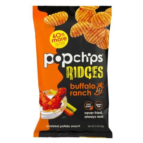 Popchips Potato Gluten Free Ridges Buffalo Ranch Flavor 142 Gram