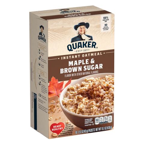 Quaker Instant Oatmeal Maple And Brown Sugar 430g