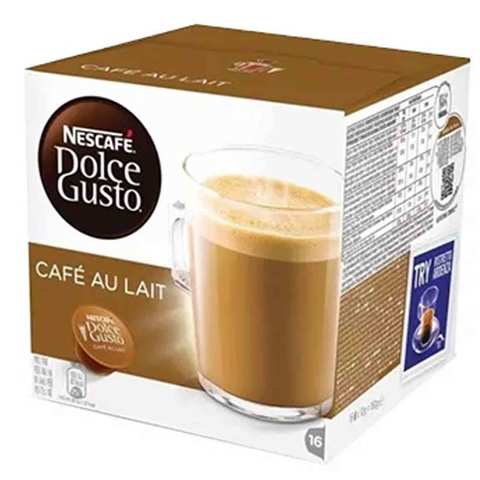 Nescafe Dolce Gusto Capsules Caf&eacute; Au Lait 10 Gram 16 Pieces